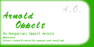 arnold oppelt business card